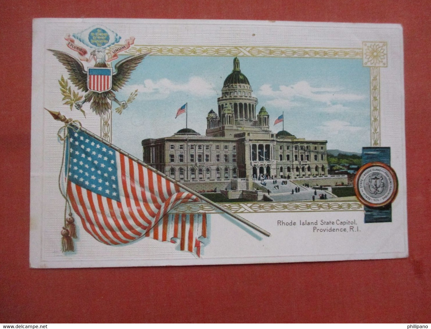 Embossed.  State Capitol.    Providence  Rhode Island > Providence          Ref  5240 - - Providence