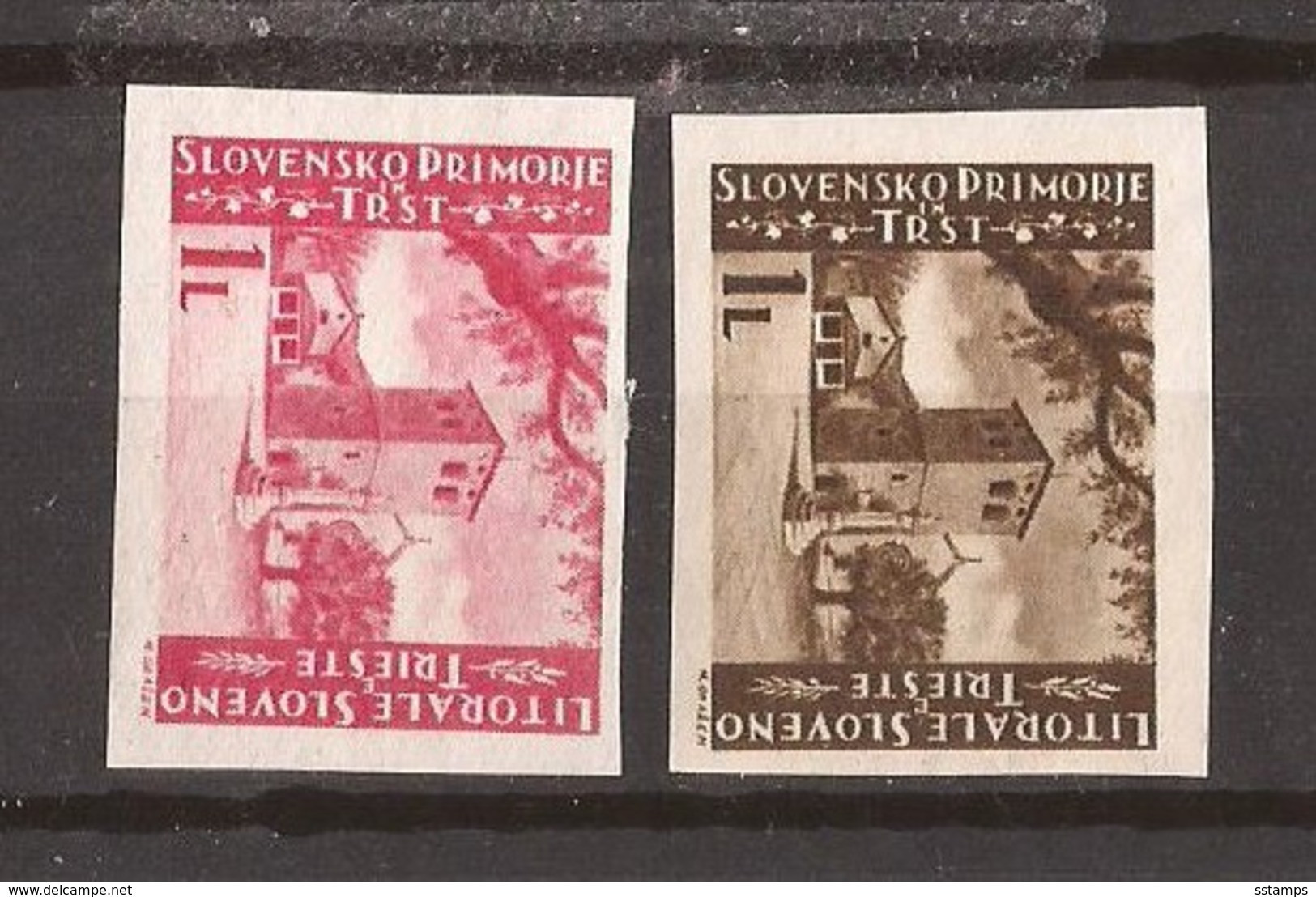 1945  IV-V    JUGOSLAVIA TRIESTE B ITALIA SLOVENIA LITORALE ISTRIA DENT- IMPERF  MNH - Altri & Non Classificati