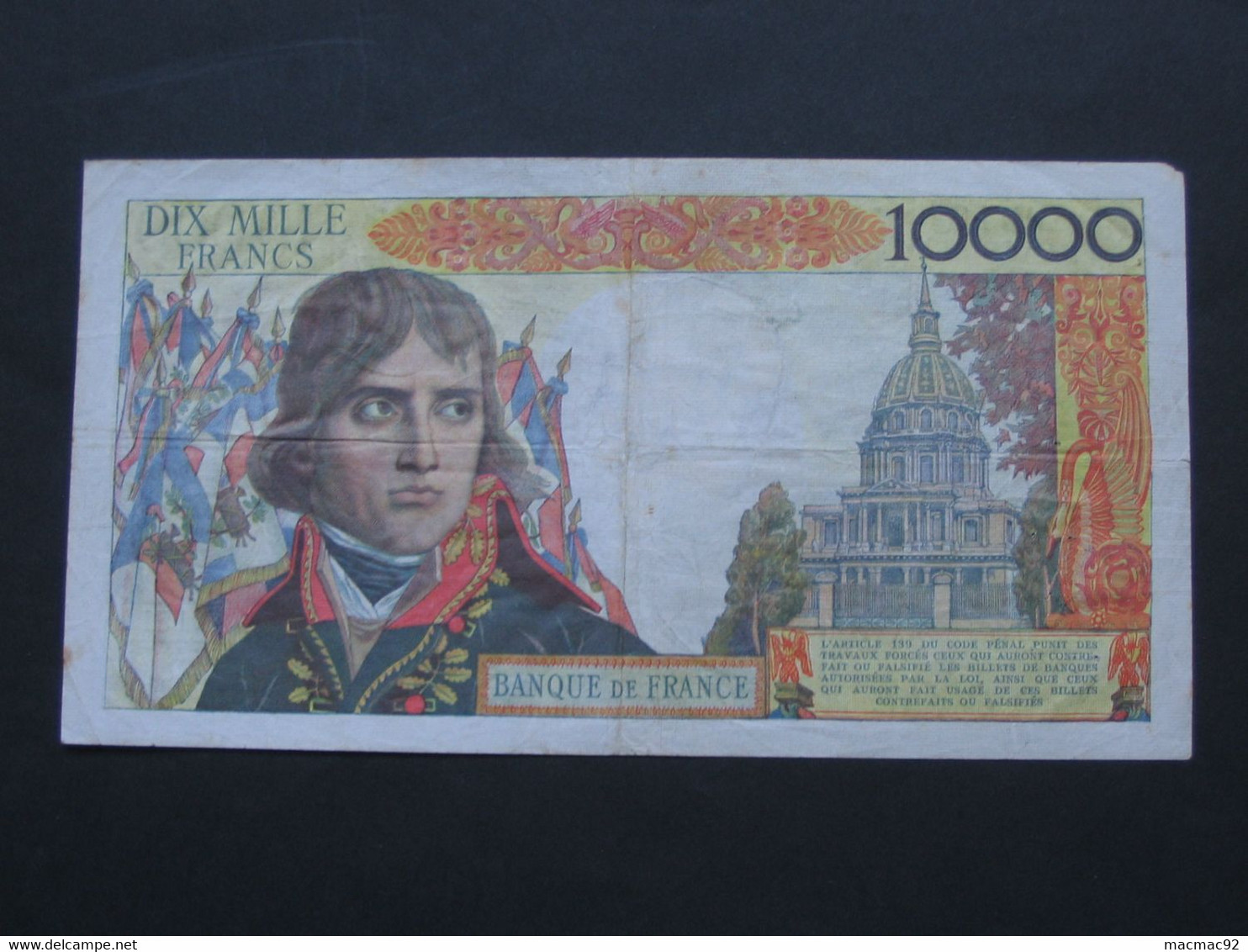 Très Rare Billet Surchargé 100 Nouveaux Francs Sur 10 000 Francs BONAPARTE 30-10-1958     **** EN ACHAT IMMEDIAT **** - 1955-1959 Sovraccarichi In Nuovi Franchi