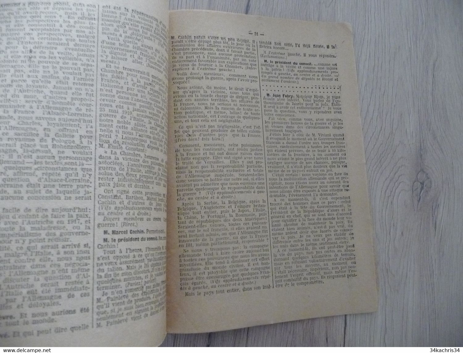 Plaquette 1922 Les Responsabilités de la guerre par Poincaré Discours 42 pages