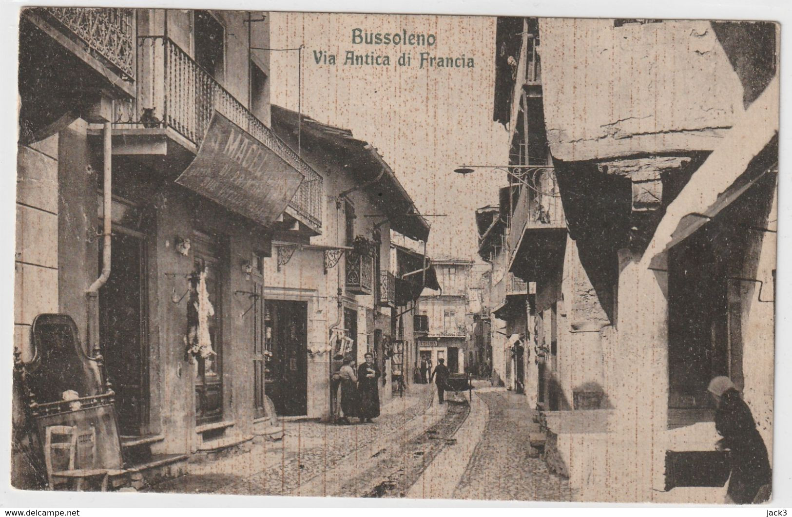 Cartolina - Bussoleno - Via Antica Di Francia (macelleria) - Collezioni & Lotti