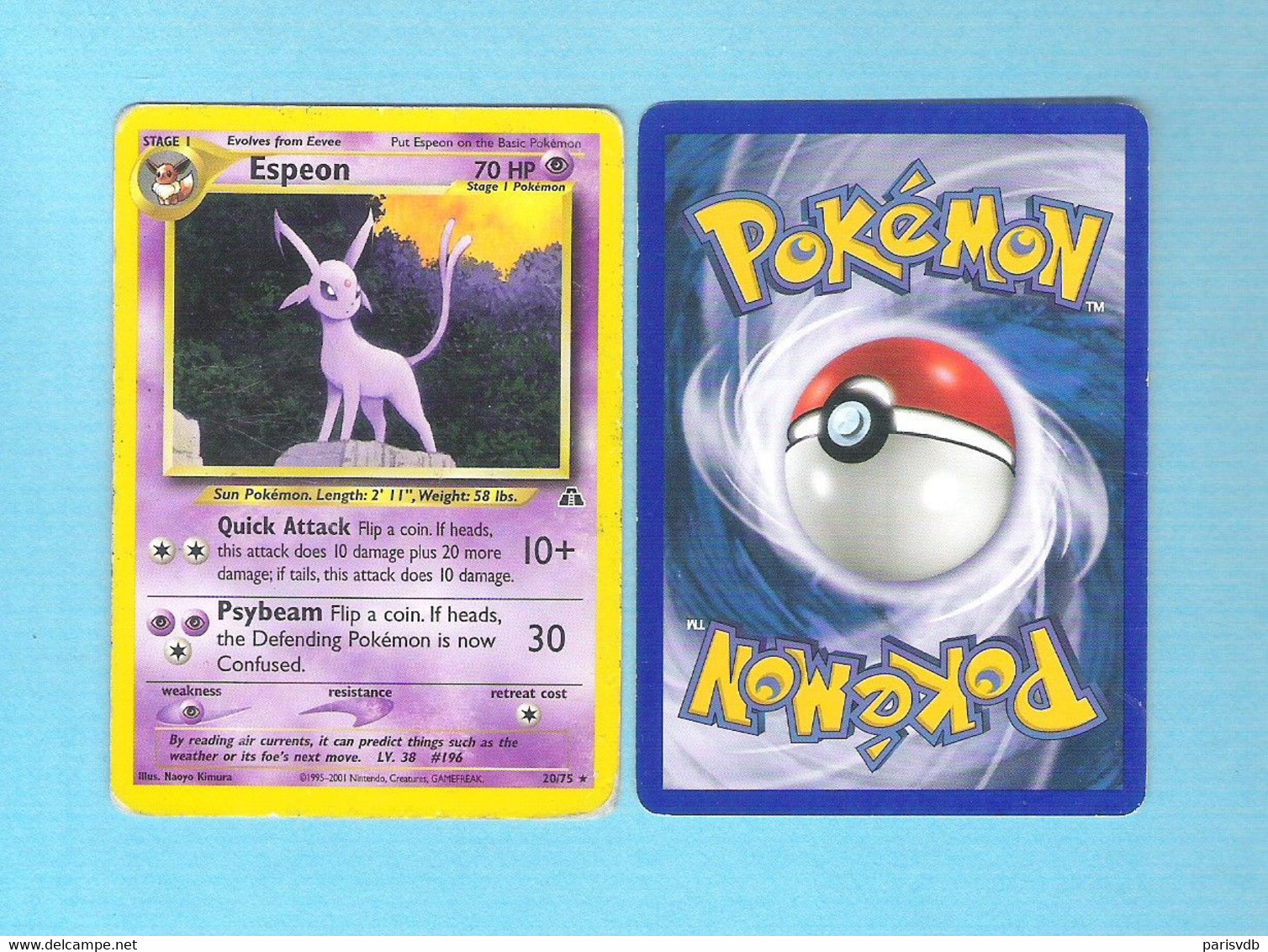 POKEMON   Espeon   Engels   1995 - 2001   (PK 181) - Other & Unclassified