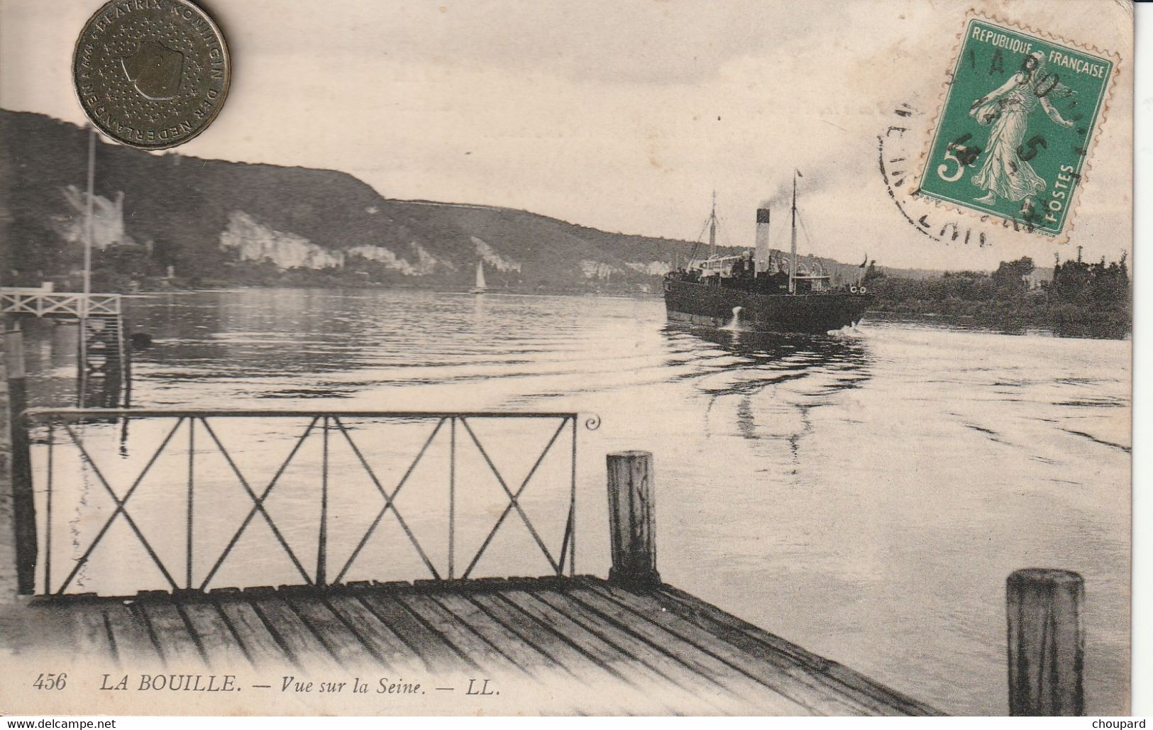 76 - Très Belle Carte Postale Ancienne De LA BOUILLE   Vue Sur La Seine - La Bouille