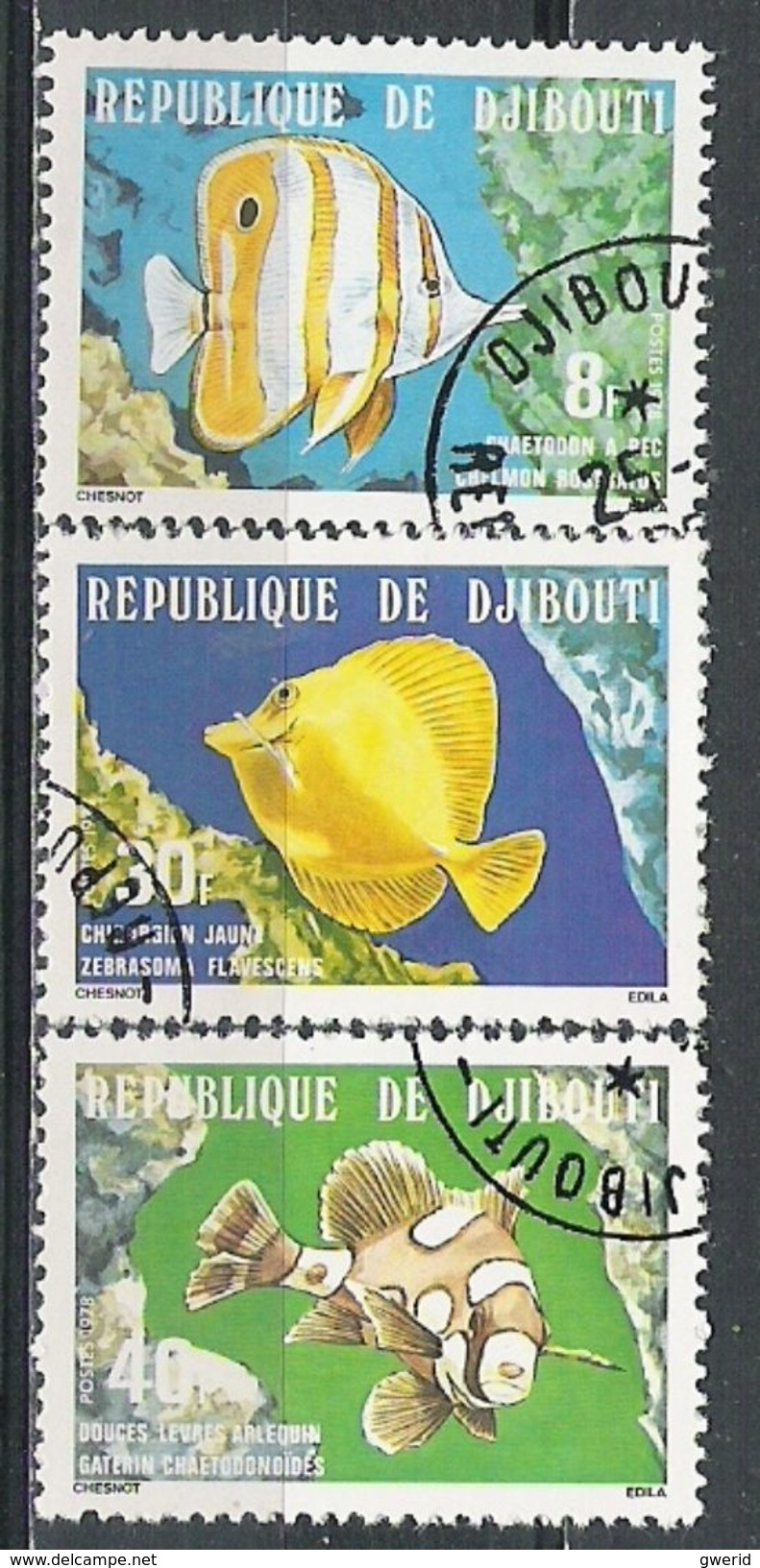 DJIBOUTI N° 488/90 YVERT OBLITERE - Djibouti (1977-...)