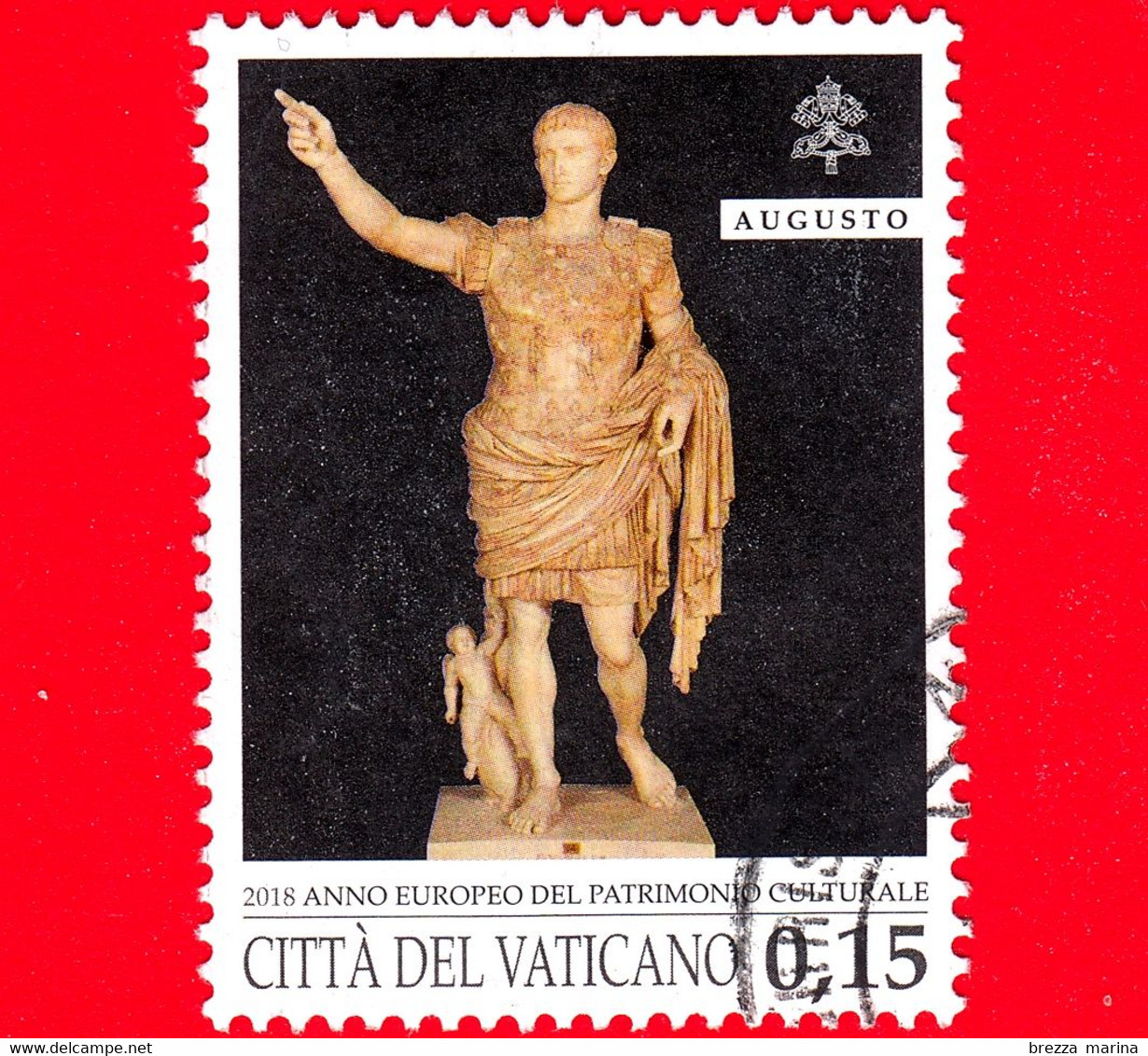 VATICANO - Usato - 2018 - Anno Europeo Del Patrimonio Culturale - Augusto Di Prima Porta  - 0.15 - Used Stamps