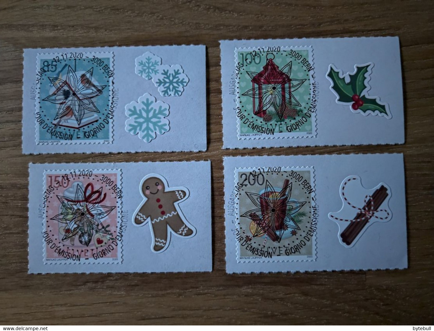 Serie Weihnachten Aus Bogen Mit Tabs, Vollersttag / Set Christmas 2020 From Sheet With Tabs, Canceled First Day Full - Used Stamps