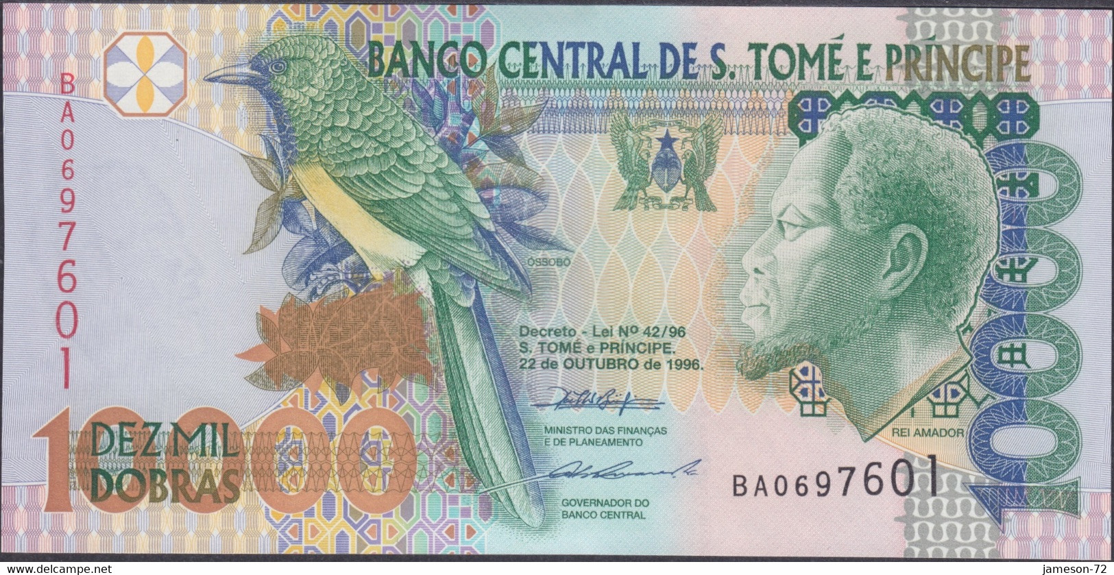 SAINT THOMAS & PRINCE ISLAND - 10000 Dobras 1996 P# 66a - Edelweiss Coins - Sao Tome And Principe