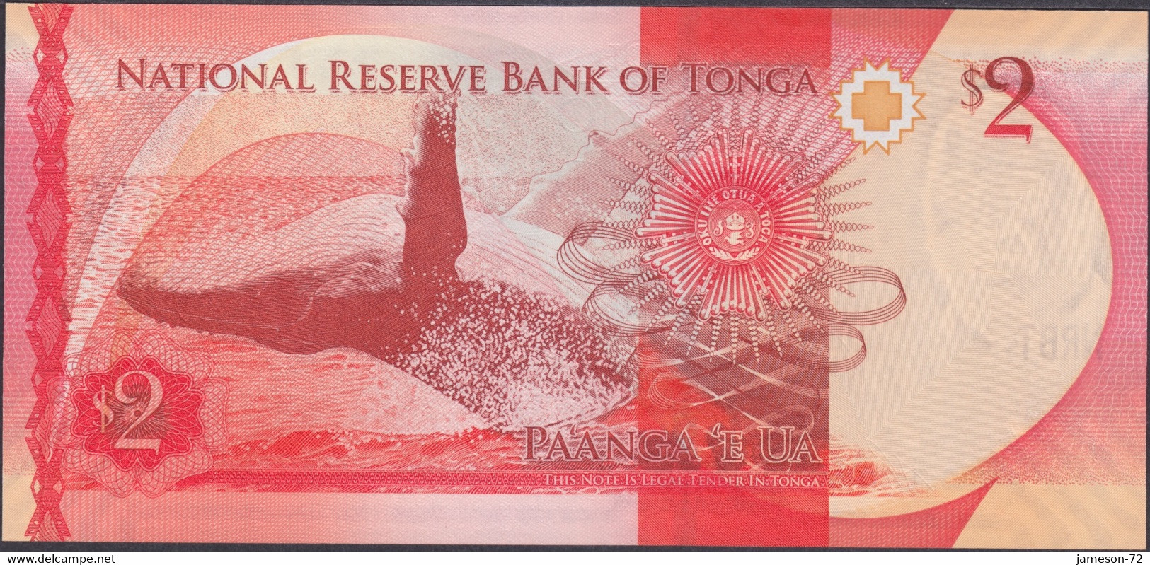 TONGA - 2 Pa'anga ND 2015 P# 44 Oceania Banknote - Edelweiss Coins - Tonga