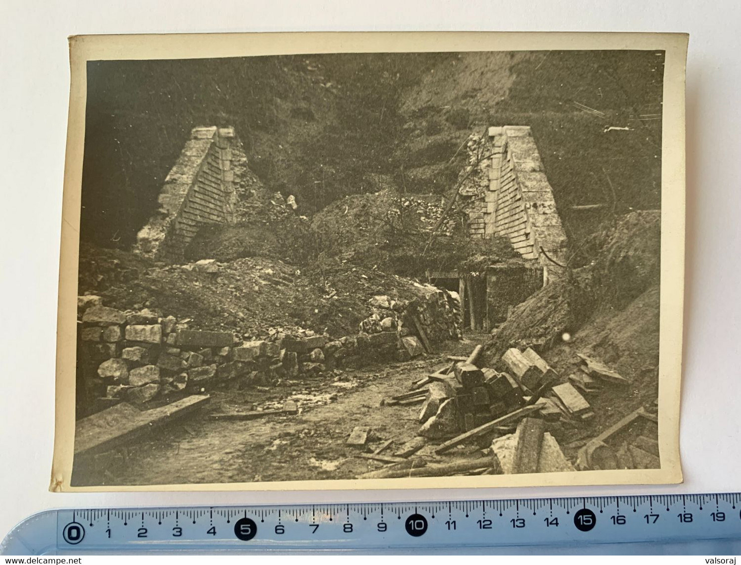 Original Fotografie Première Guerre Mondiale Tunnel De Vauxaillon Laon Aisne 2 - Laon