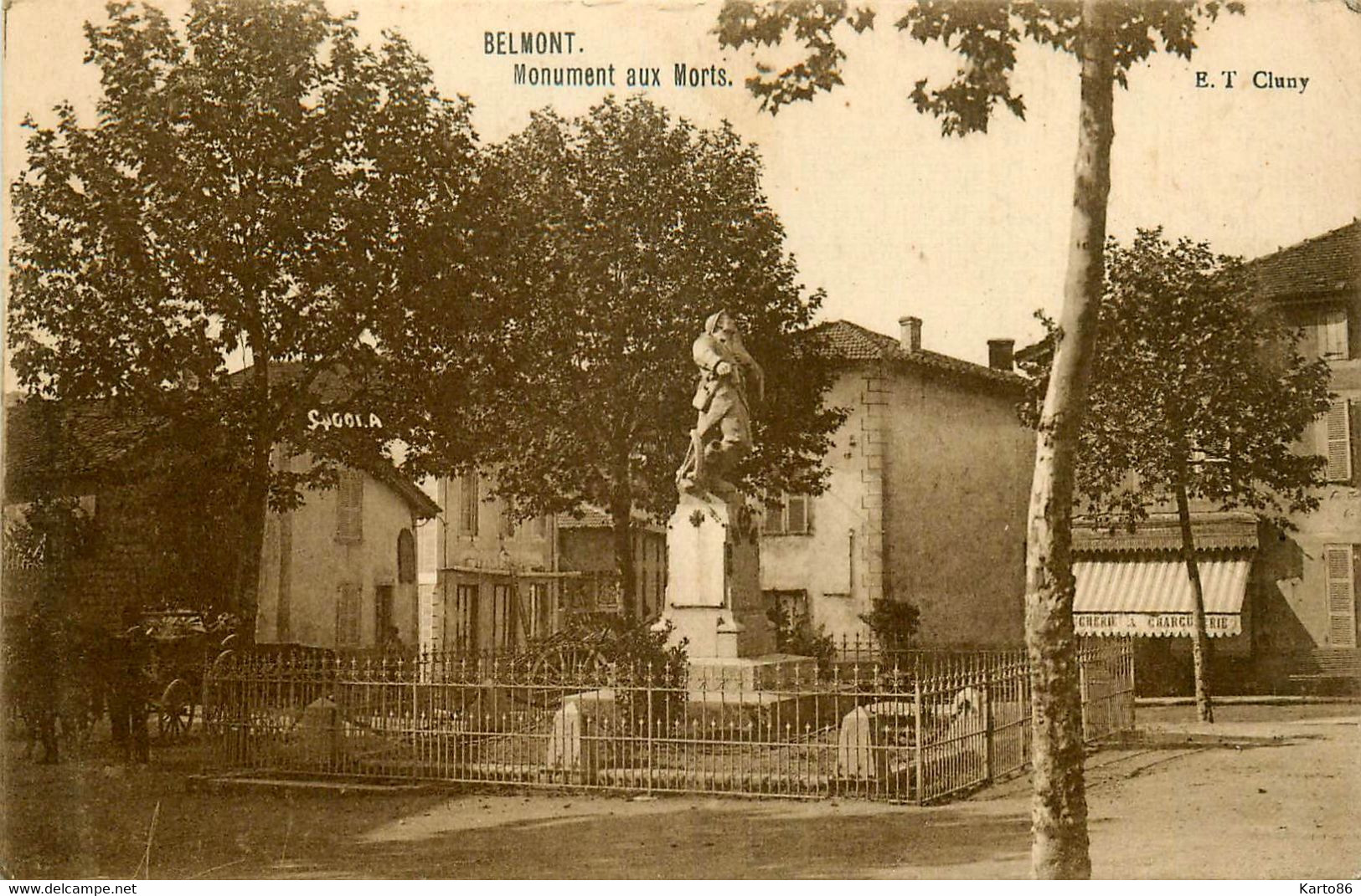 Belmont * Place Et Monument Aux Morts * Boucherie Charcuterie - Belmont De La Loire