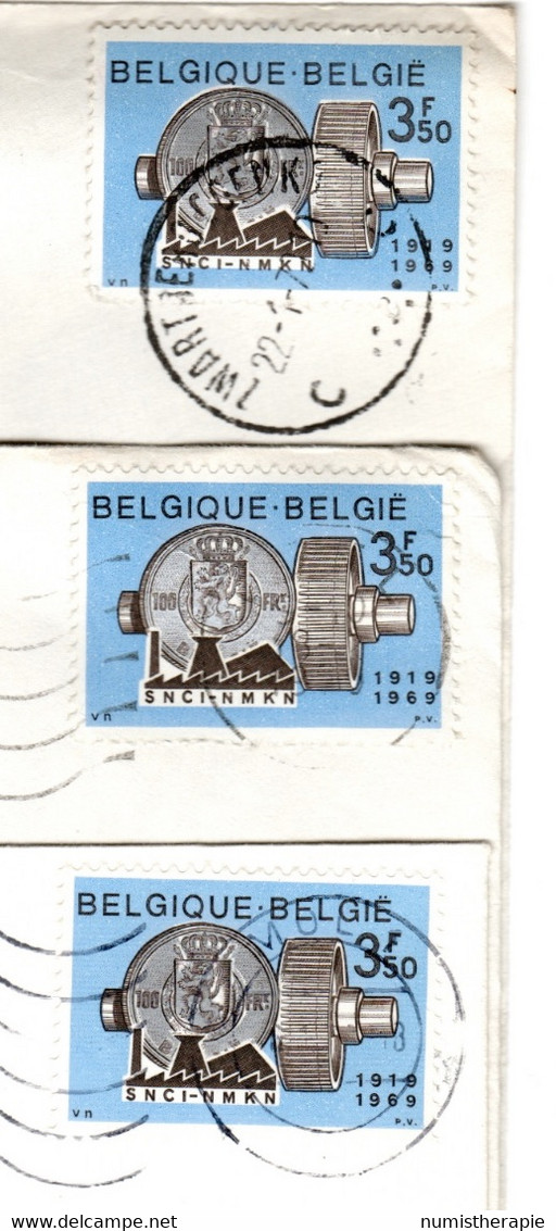 Lot De 3 Timbres Cinquantenaire De La Monnaie De Bruxelles ? - Flammes