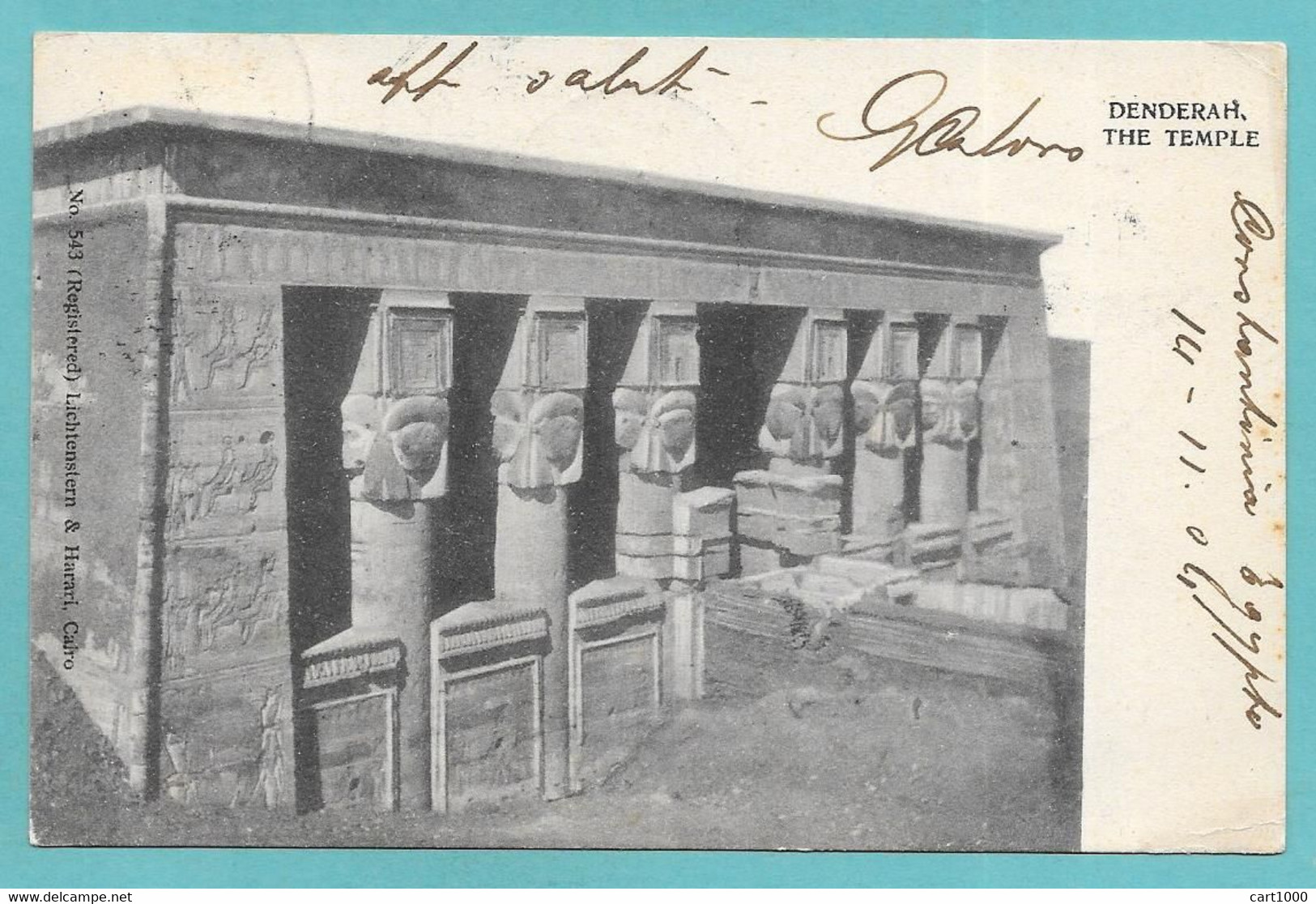 DENDERAH THE TEMPLE CACHET CONSTANTINIE, ADAMIETTE - TANTA 1904 N°C584 EGYPT - Tanta