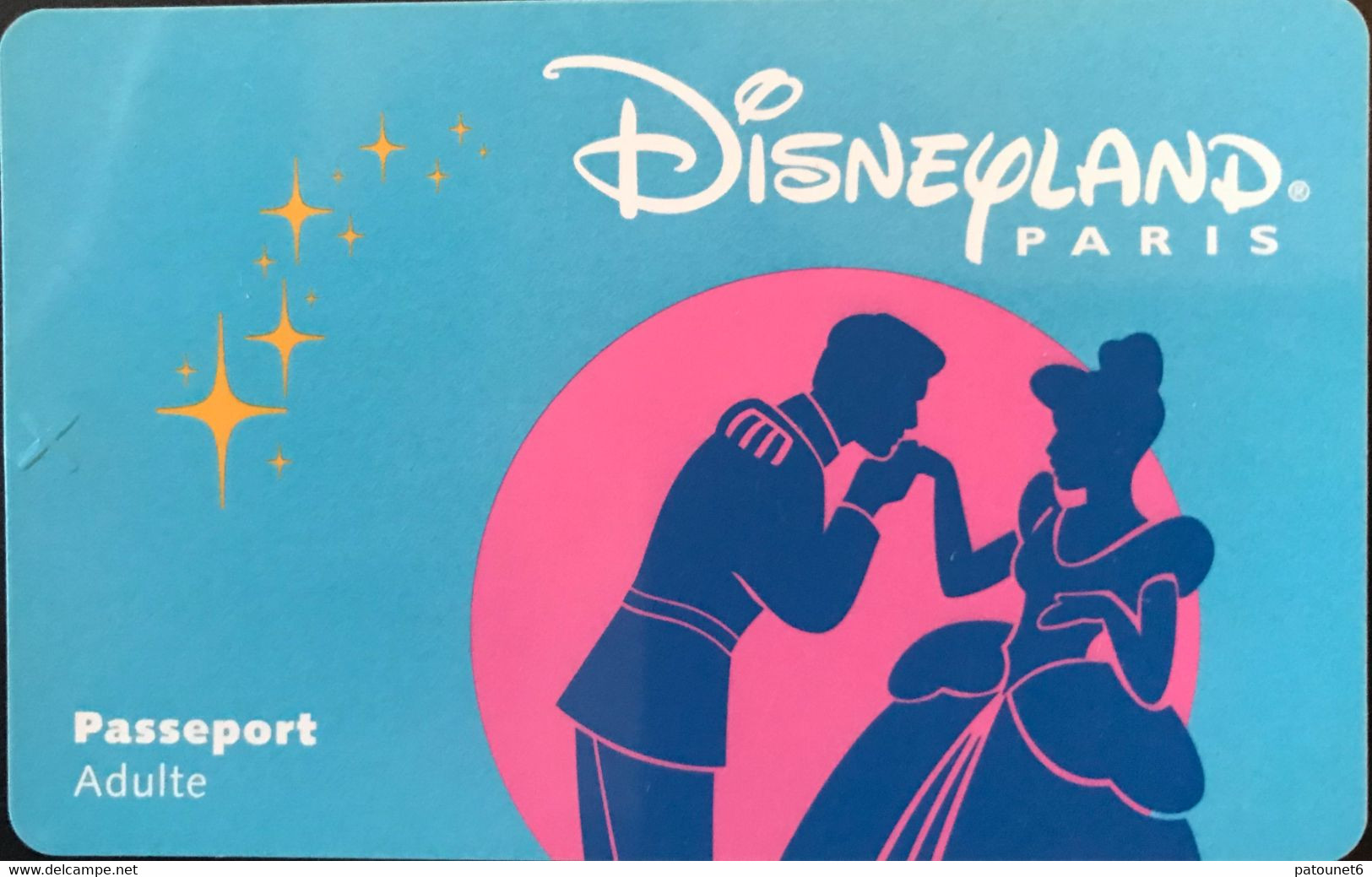 FRANCE  -  DisneyLAND PARIS  -  CENDRILLON  -  Adulte  -  Bande Magnétique Black  -  Différent Back - Passeports Disney