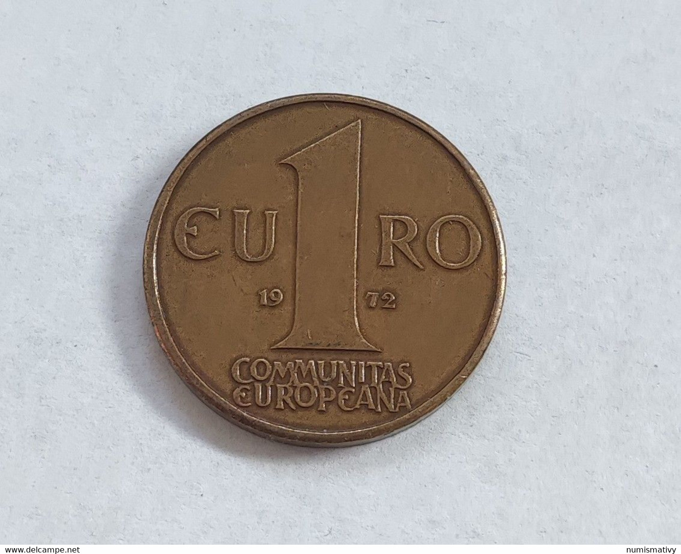 1 EURO 1972 Concours Essai Communitas Europeana Design Par Eric CLAUS - Variétés Et Curiosités