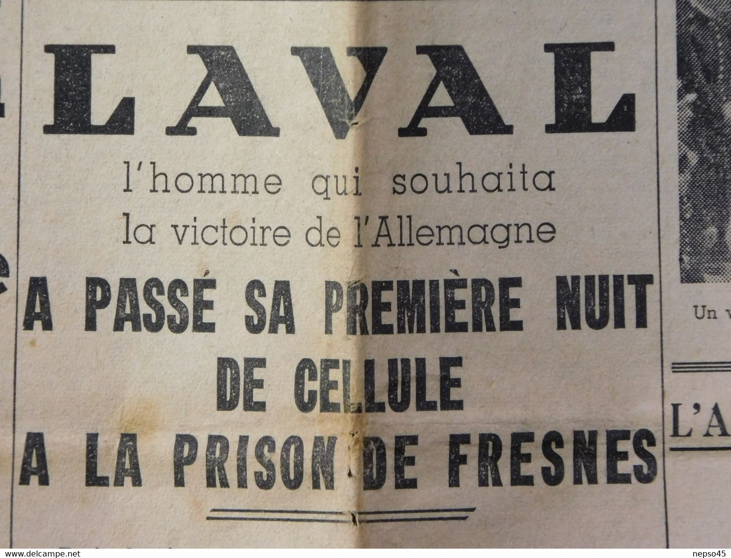 Journal Des Combattants Français.Patrie.France Libre.août 1945.Laval En Prison.Léon Noël Charge Pétain.criminels Guerre. - Français