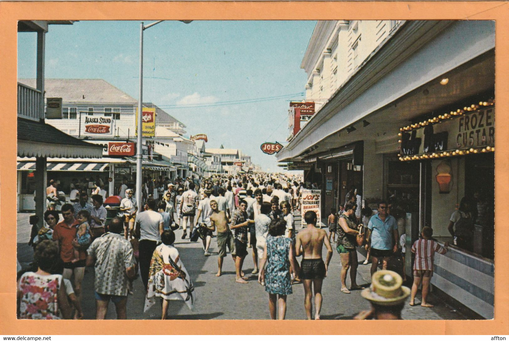 Ocean City MD Coca Cola Advertising Sign Old Postcard - Ocean City