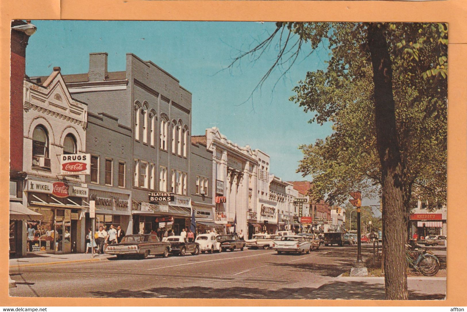 Ann Arbor MI Coca Cola Advertising Sign Old Postcard - Ann Arbor