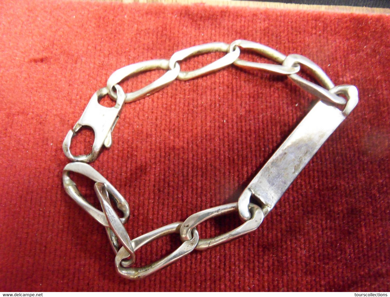 Ancienne Gourmette PATRICK En ARGENT Avec Poinçon - 37 Grammes - Attache OK - Prénom Homme - Bracelets