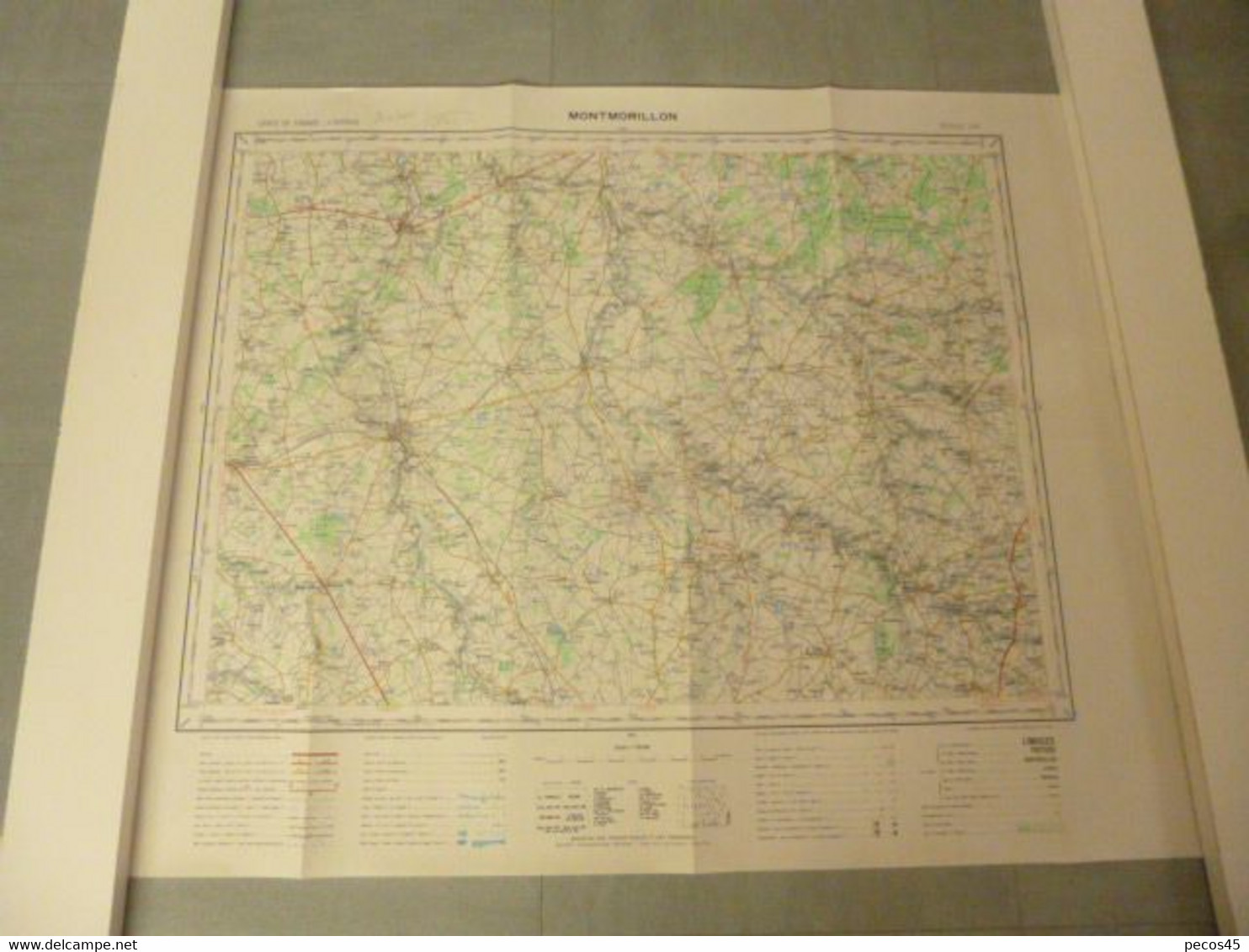 Carte I.G.N. 1-14 : MONTMORILLON - 1 / 100 000ème - 1961. - Cartes Topographiques