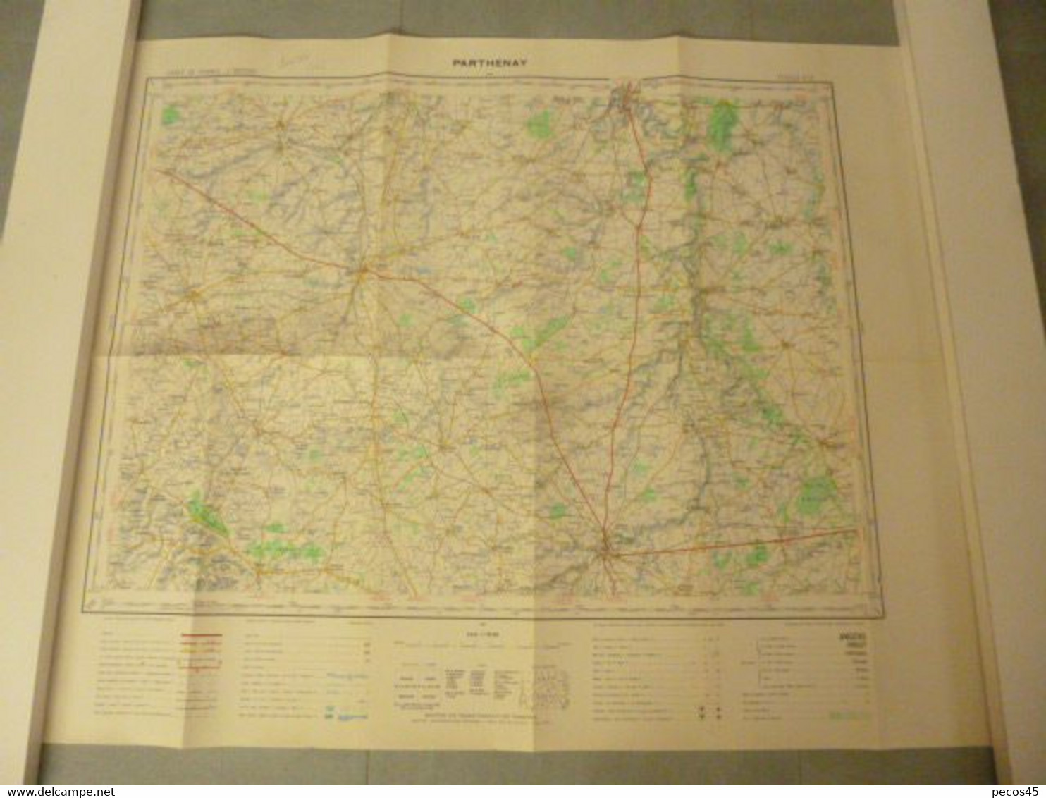 Carte I.G.N. G-13 : PARTHENAY - 1 / 100 000ème - 1960. - Cartes Topographiques