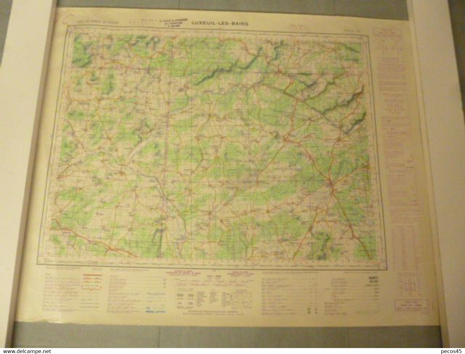 Carte I.G.N. P-10 : LUXEUIL-les-Bains - 1957 - 1/100 000ème. - Cartes Topographiques