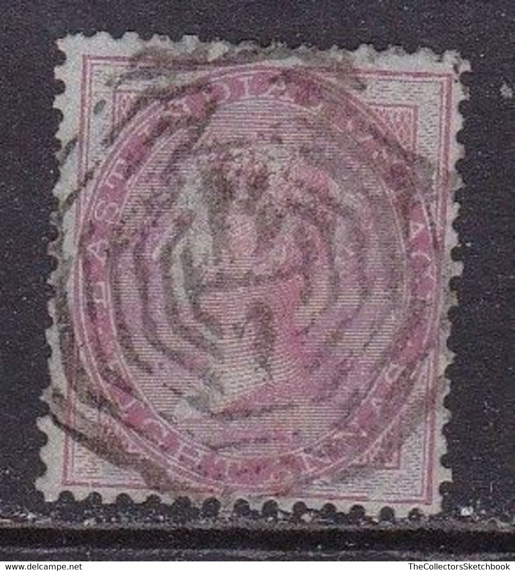 India Victoria 1855 8a Carmine On Blue Good Used - Andere & Zonder Classificatie