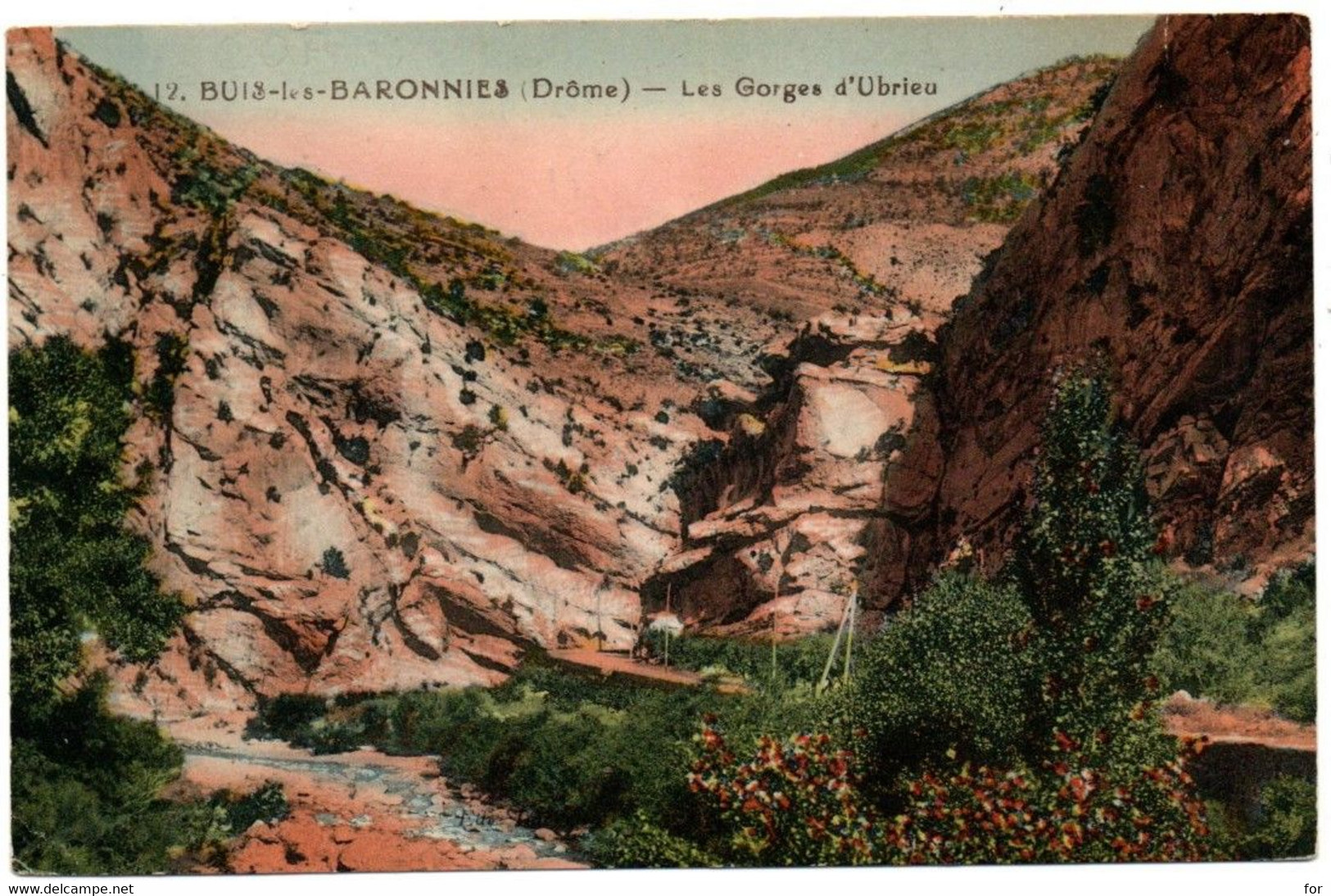 Drôme : BUIS LES BARONNIES : Les Gorges D'Ubrieu : Colorisée - Buis-les-Baronnies