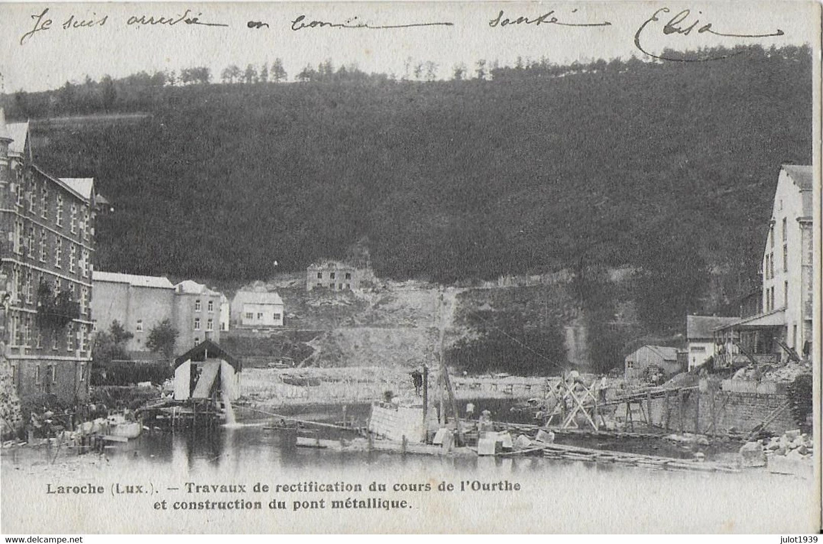 LAROCHE ..-- Construction Du PONT METALLIQUE . 1902 Vers BXL ( Mr Charles BERNARD ) . Voir Verso . - La-Roche-en-Ardenne