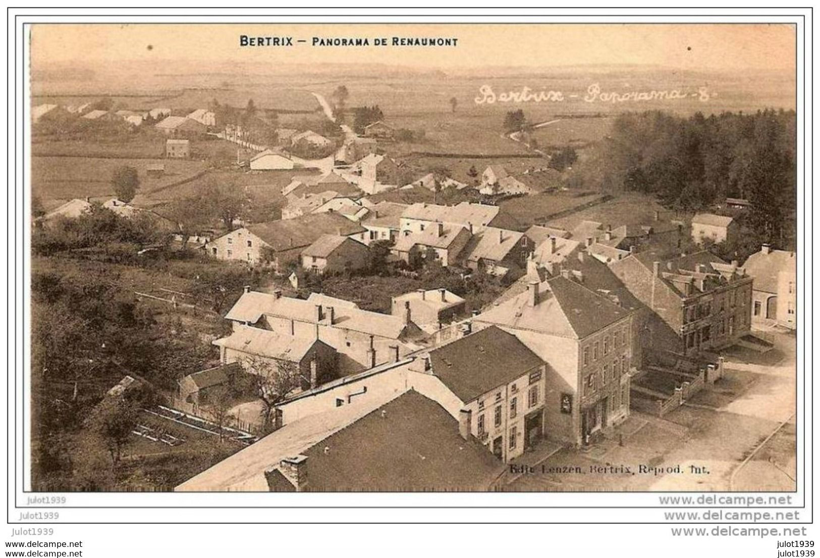 BERTRIX ..-- Panorama De RENAUMONT .   1904? De CARLSBOURG Vers BERTRIX ( Mr Mme JOSEPH ) . Voir Verso . - Bertrix