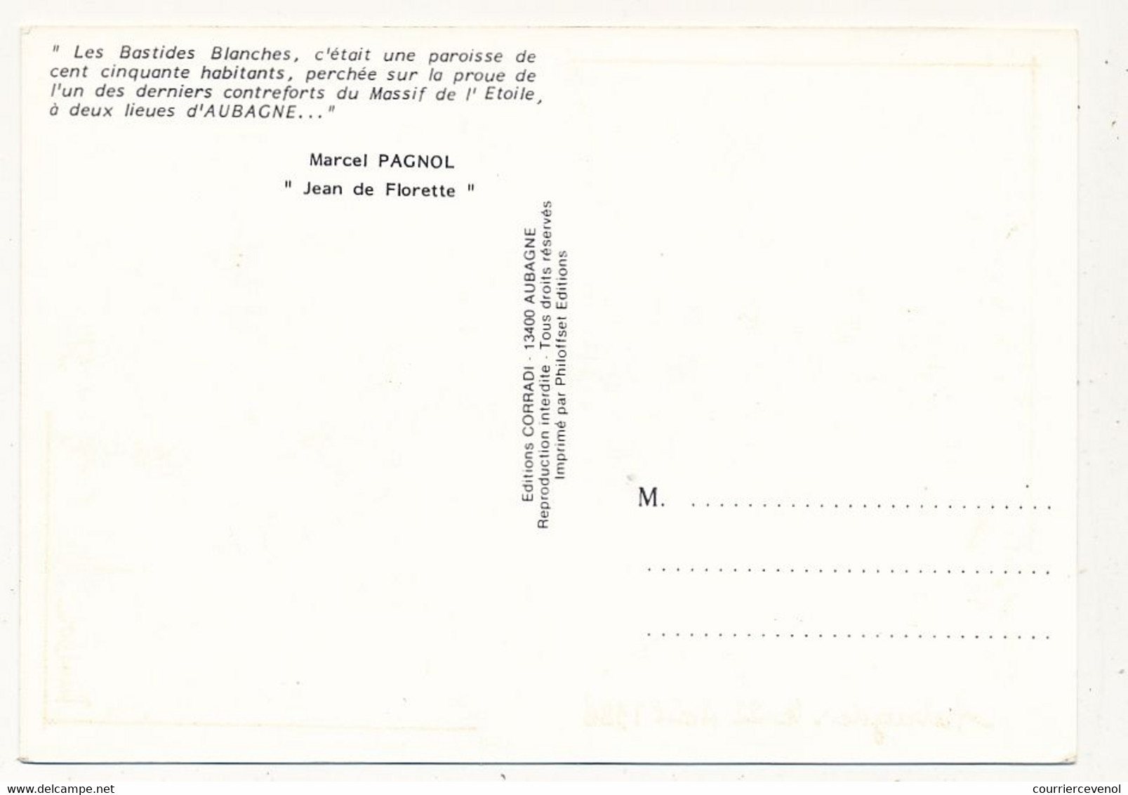 MONACO => Carte Maximum => Marcel Pagnol - Europa 1980 - 22/8/1986 Première Du Film Jean De Florette - Aubagne - Cartoline Maximum