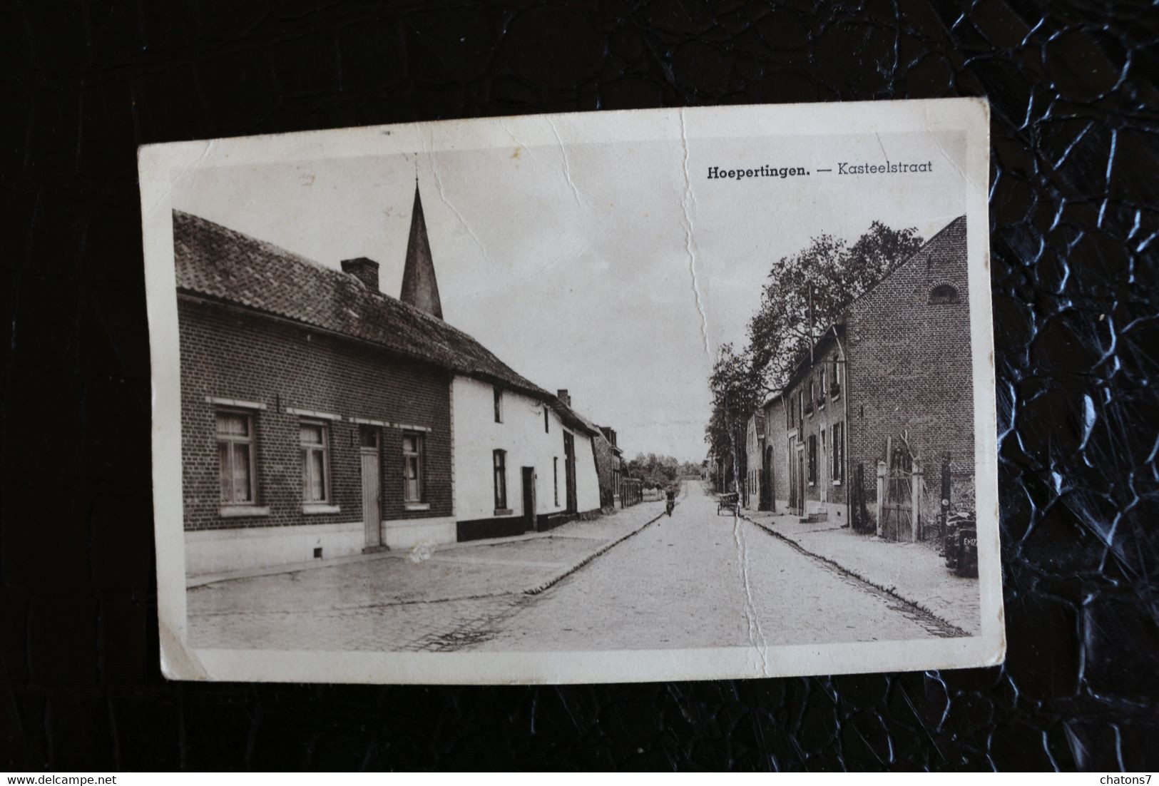 Pi/ 74 -Limburg - (de Kaart Is In Het Midden Gevouwen)  - Hoepertingen - Kasteelstraat - Circulé 1948 - Borgloon