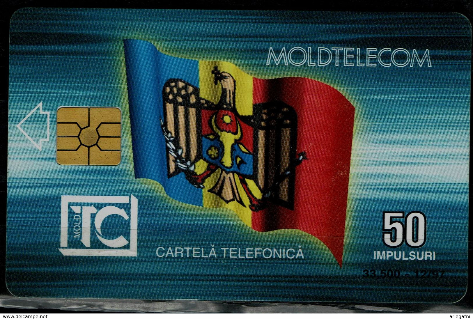 MOLDOVA 1997 PHONECARD FLAG USED VF!! - Moldawien (Moldau)