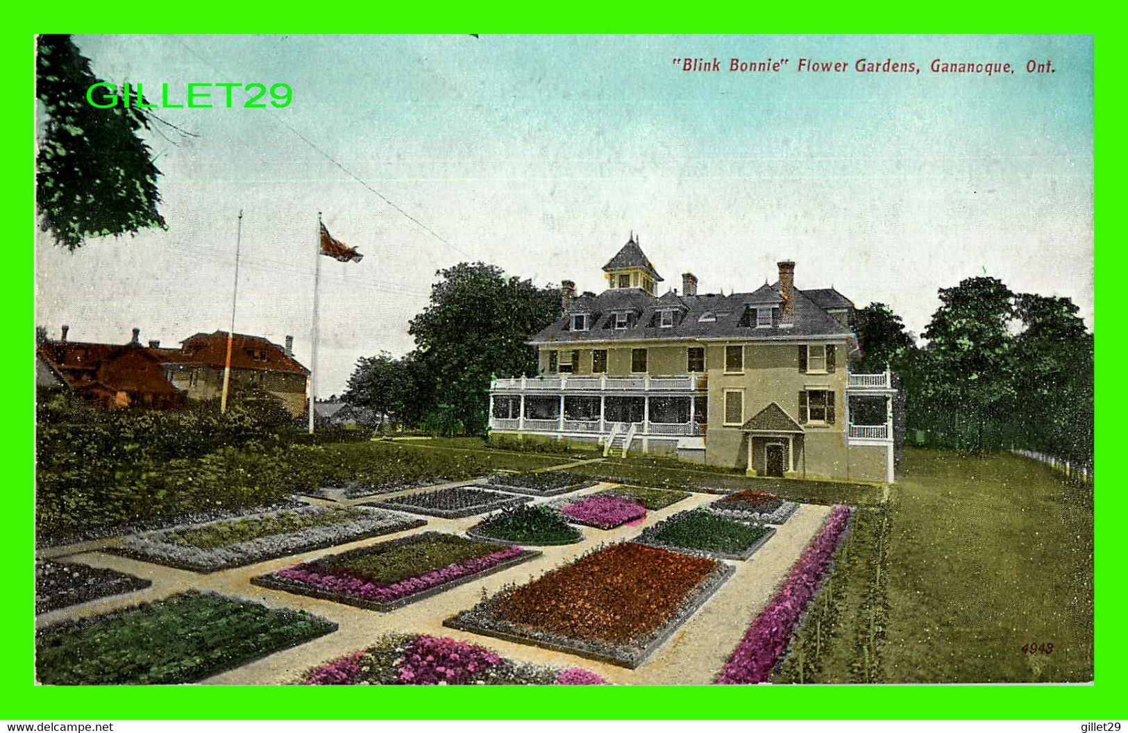 GANANOQUE, ONTARIO - BLINK BONNIE, FLOWER GARDENS - 3/4 BACK - - Gananoque