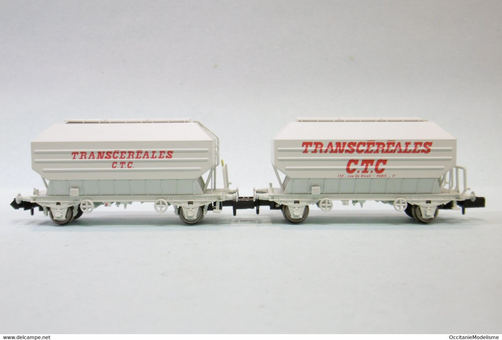 N160 - 2 Wagons CEREALIERS Transcéréales CTC SNCF ép. IV Réf. NC24003 BO N 1/160 - Vagoni Merci