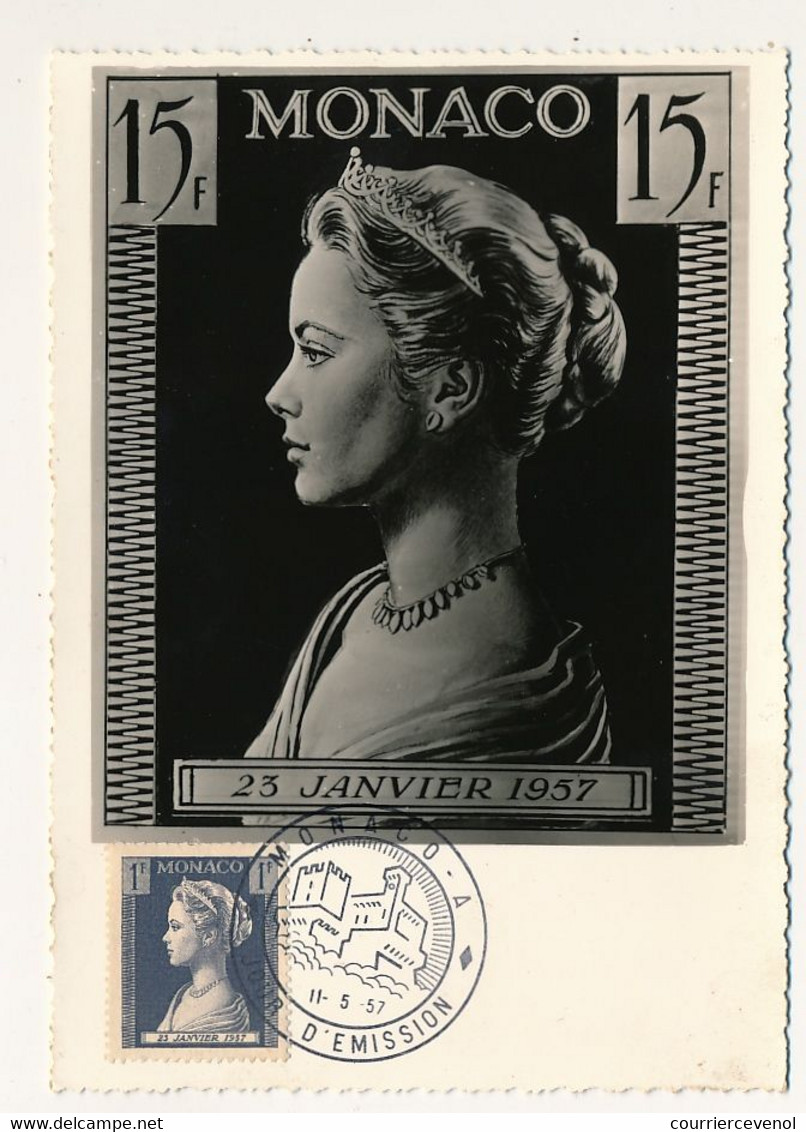 MONACO -  Carte Maximum -1F Princesse Grace - Premier Jour - 11/5/1957 - Cartes-Maximum (CM)