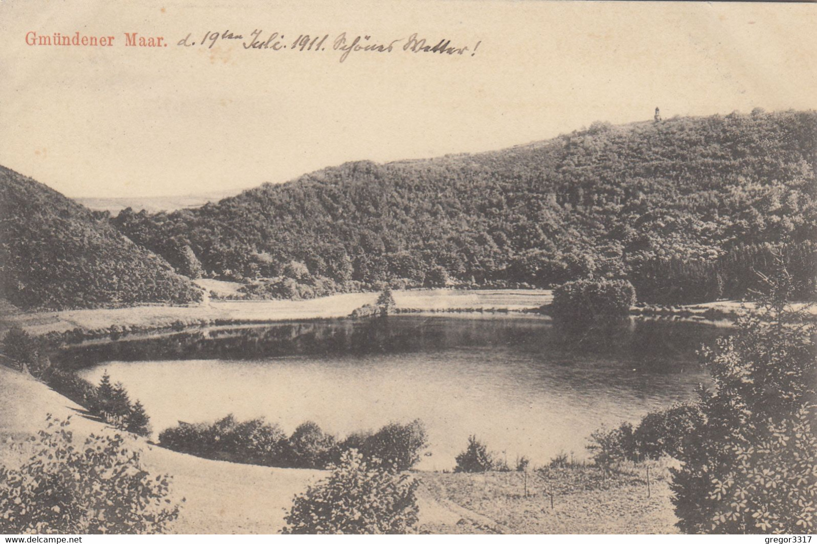 A1233) GEMÜNDENER MAAR B. DAUN  19.07.1911 !! - Daun