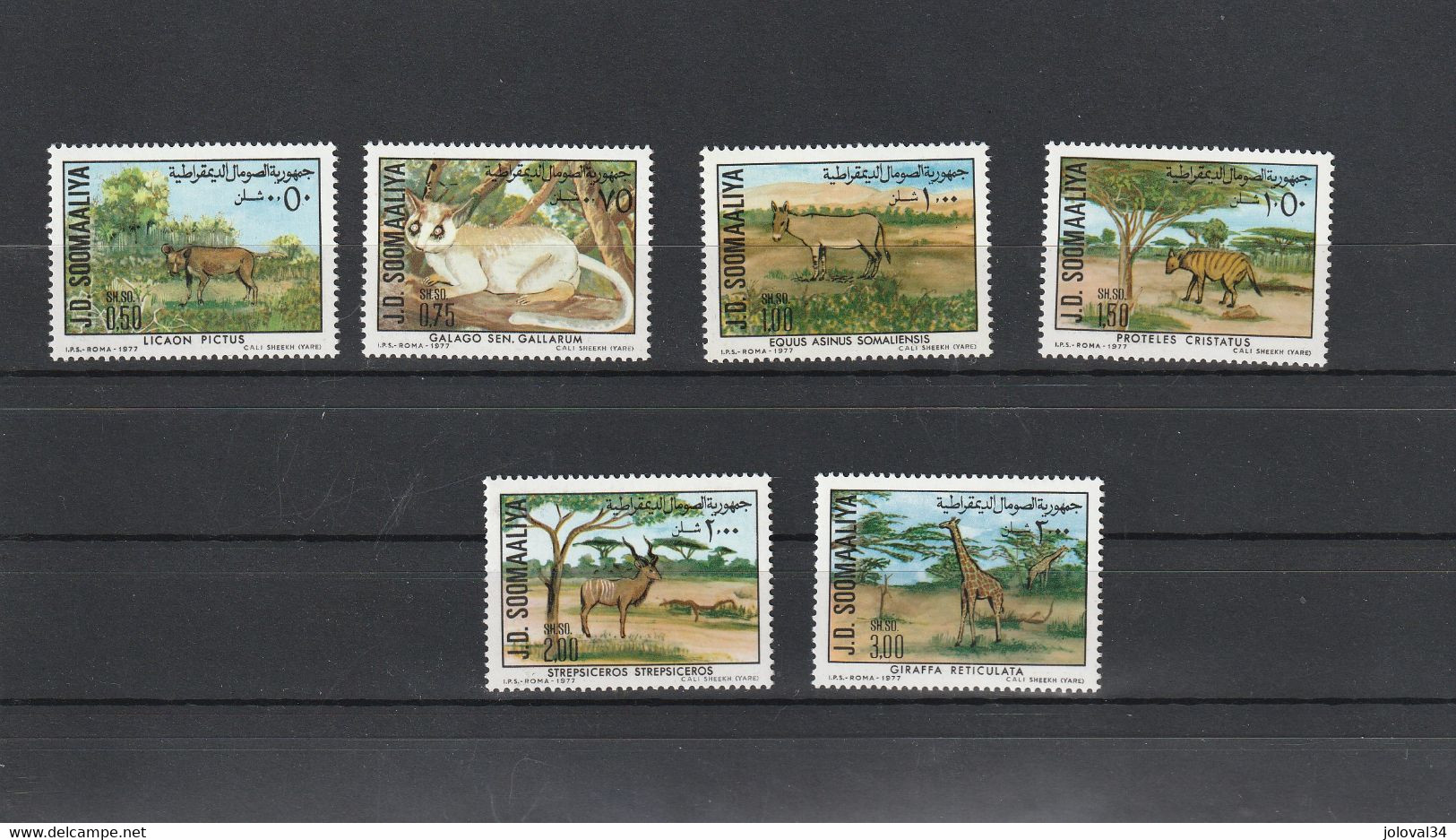 Somalie - Yvert  Série 208 à 213  **  -  Animaux - Somalia (1960-...)