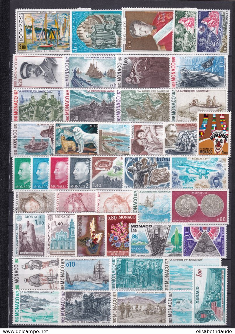 PROMOTION MONACO - 1977 - ANNEE COMPLETE ! ** MNH - COTE = 102 EUR. - 46 TIMBRES - Full Years