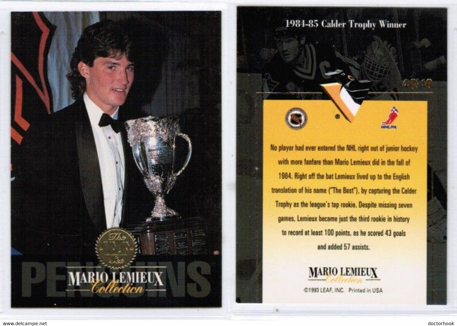 MARIO LEMIEUX---LEAF "Collections" 1993-94 (NHL--2-9) - 1990-1999