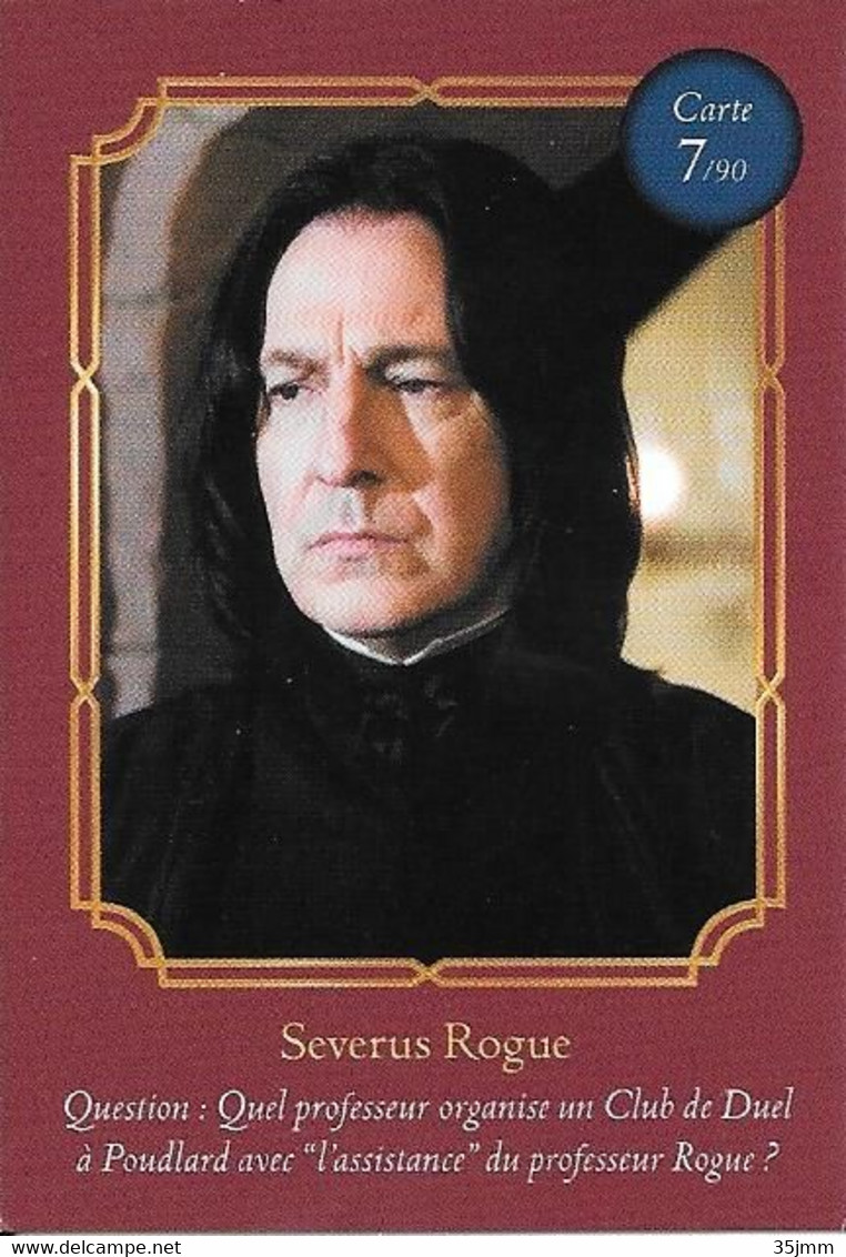 Carte Harry Potter Auchan N°7 Severus Rogue - Harry Potter