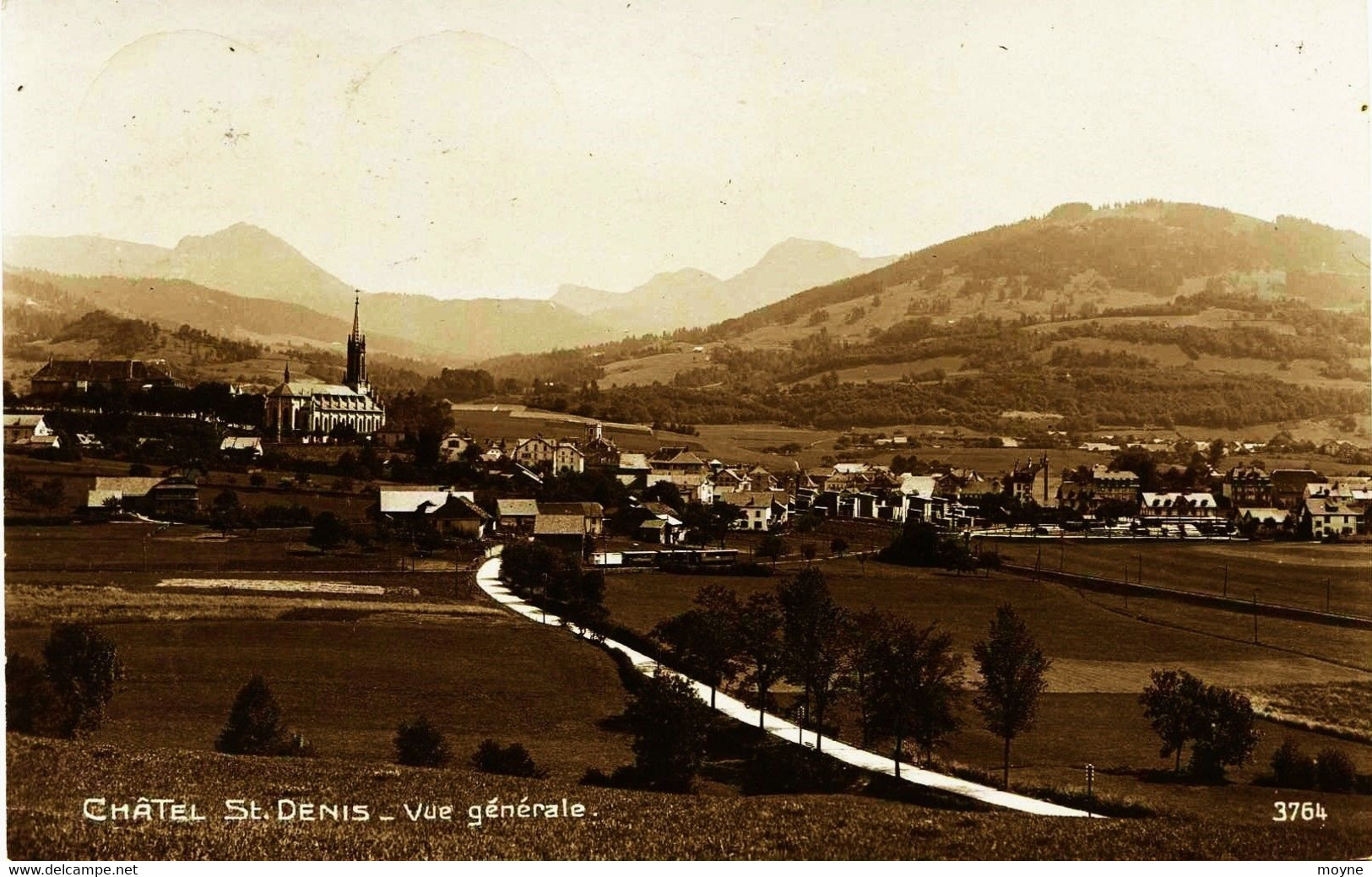 2431 - Suisse - CHATEL SAINT  DENIS :  Vue Générale  Circulée En 1923 - Châtel-Saint-Denis