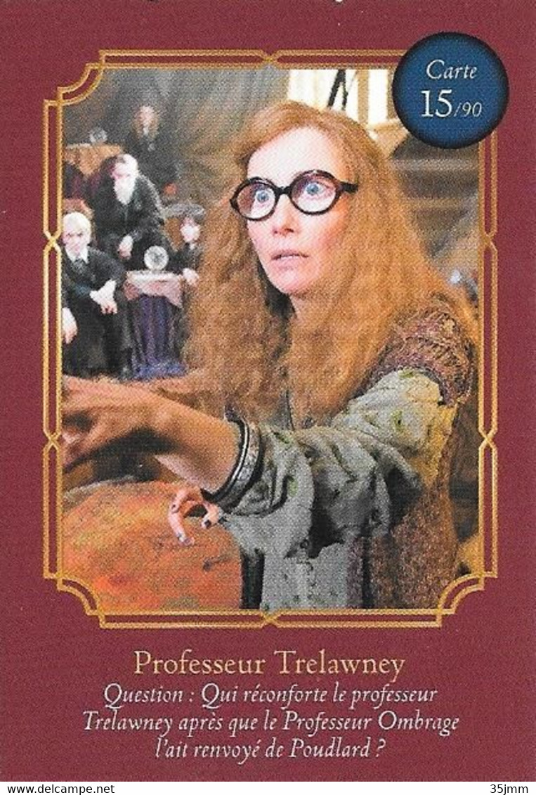 Carte Harry Potter Auchan N°15 Professeur Trelawney - Harry Potter