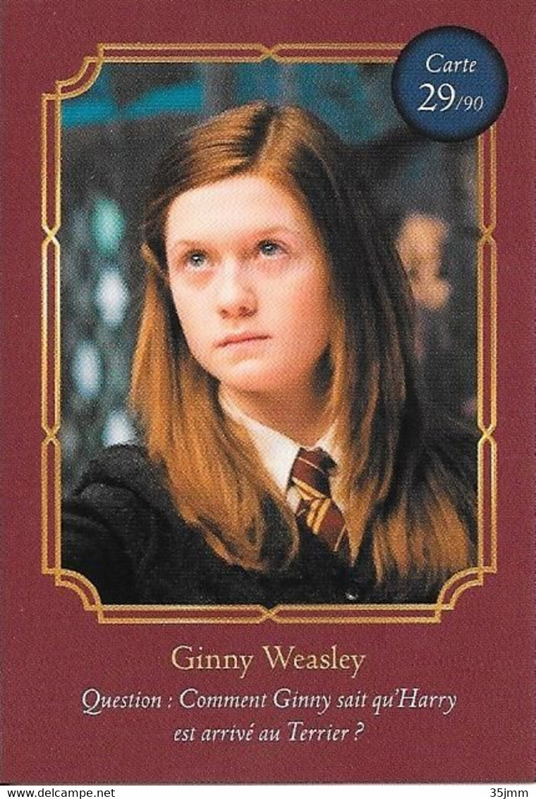 Carte Harry Potter Auchan N°29 Ginny Weasley - Harry Potter