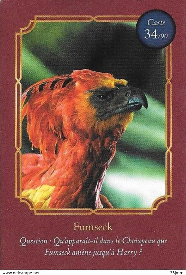 Carte Harry Potter Auchan N°34 Fumseck - Harry Potter
