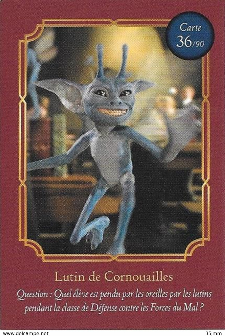 Carte Harry Potter Auchan N°36 Lutin De Cornouailles - Harry Potter