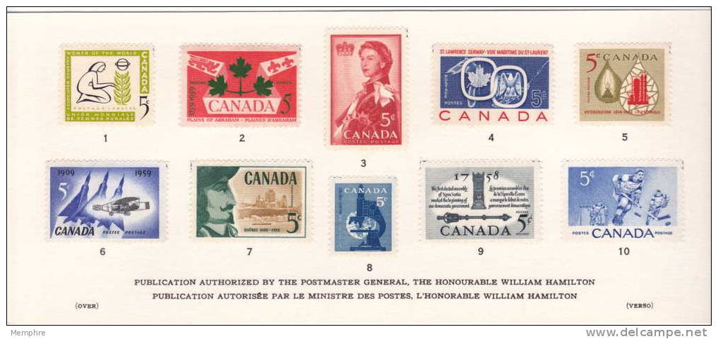 1960  2nd  Canada Post Souvenir Card   In Original Canada Post Enveloppe - Annuali / Merchandise