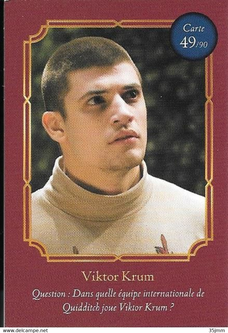 Carte Harry Potter Auchan N°49 Viktor Krum - Harry Potter