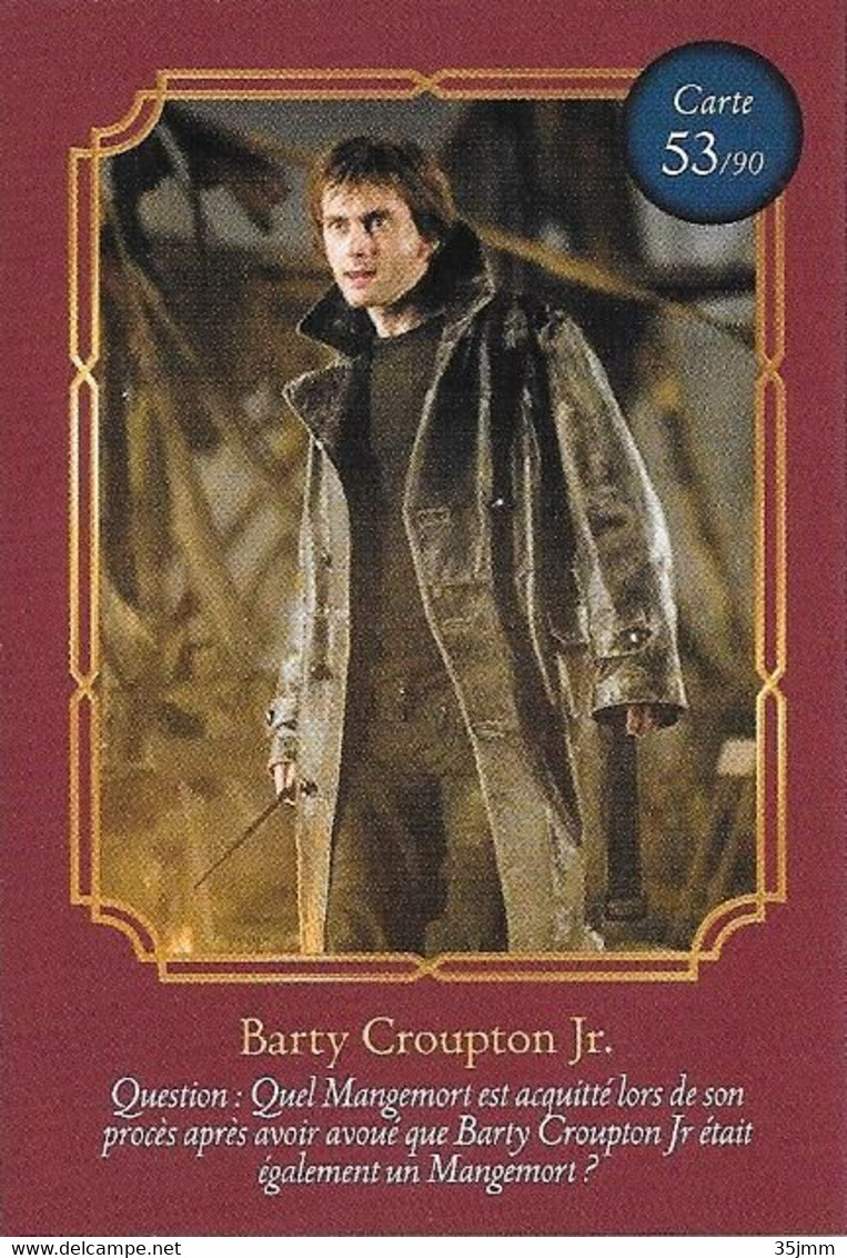 Carte Harry Potter Auchan N°53 Barty Croupton - Harry Potter