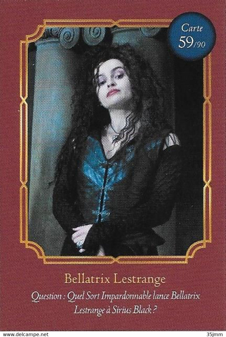 Carte Harry Potter Auchan N°59 Bellatrix Lestrange - Harry Potter