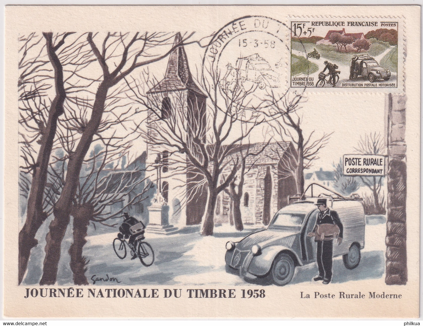 MiNr. 1187 Frankreich1958, 15. März. Tag Der Briefmarke - Journée Du Timbre 1958 - Giornata Del Francobollo